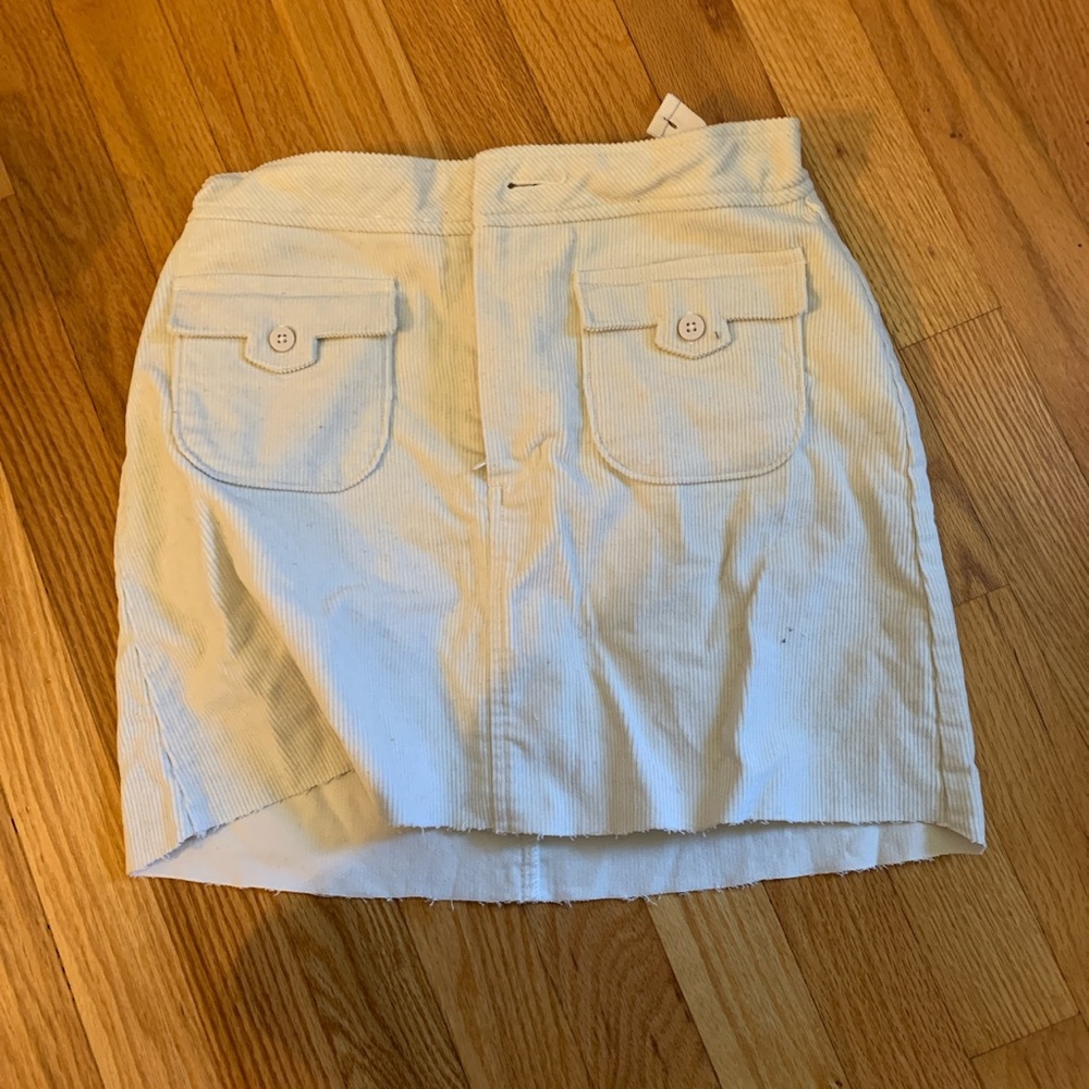white corduroy skirt